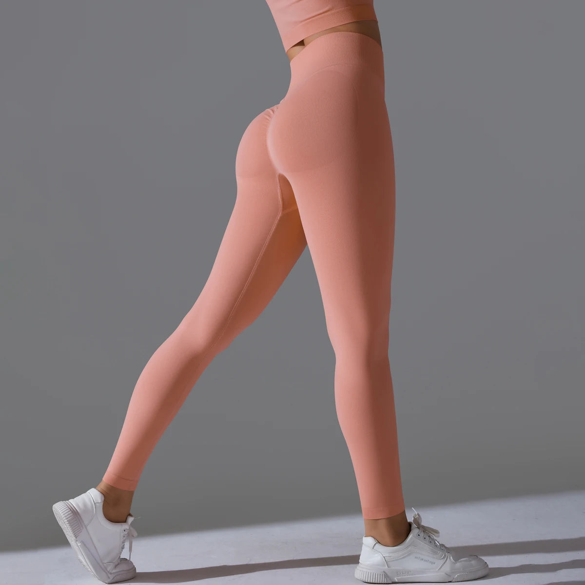 Women's High-Waisted Seamless Ankle-Length Booty Lifting Leggings