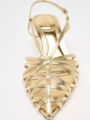 Women's Pointed-Toe Hollow-Out Sandals – Shop at OWNLUXE