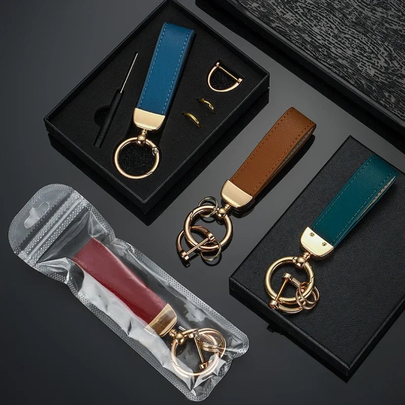 Custom Leather Keychain With Gift Box Personalized Logo | OWNLUXE
