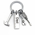 Load image into Gallery viewer, Dad Letters Keychains Creative Hammer Screwdriver Wrench Keyring Handbag Decor Tassel Hanging Pendant Father&#39;s Day Gifts
