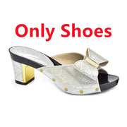 Rhinestone Shoes & Matching Bag Set - Party Wedding Heels with Purse