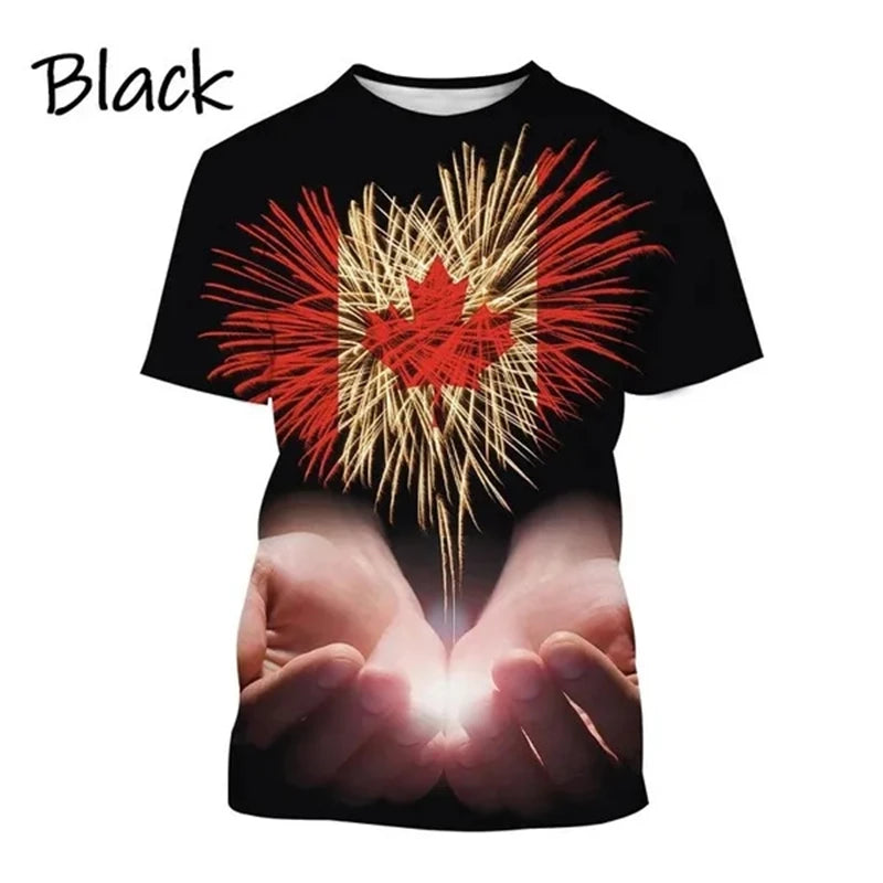 I Love Canada Flag Graphic T Shirt For Men Clothing T-Shirt | OWNLUXE