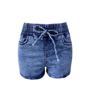 Elastic Denim Bandage Shorts – High Waist