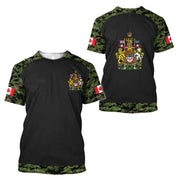 Canada Flag Camo Skull Graphic Tee – Military Street Style | OWNLUXE