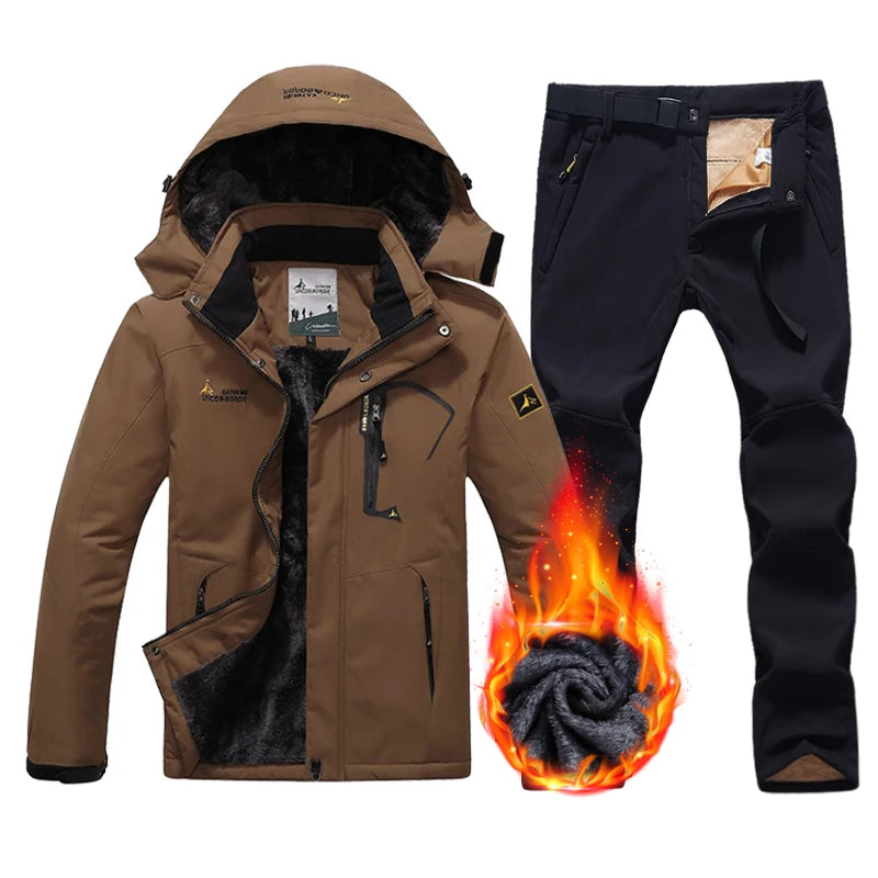 Winter Ski Suit Men Snowboard Fleece Jacket Pants | OWNLUXE