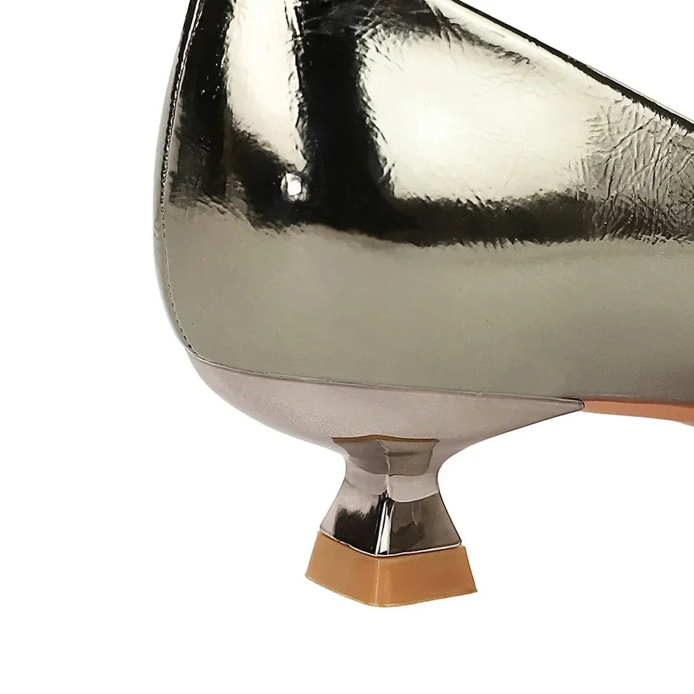 Women's Pointed Toe Leather Pumps (Champagne) – Shop at OWNLUXE