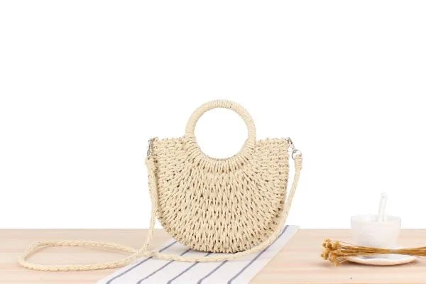 Spacious Straw Woven Crossbody Bag | OWNLUXE