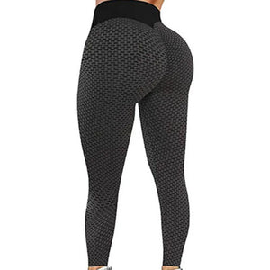 Seamless High Waist Grid Tights Yoga Pants – Breathable, PushUp Leggings for Women