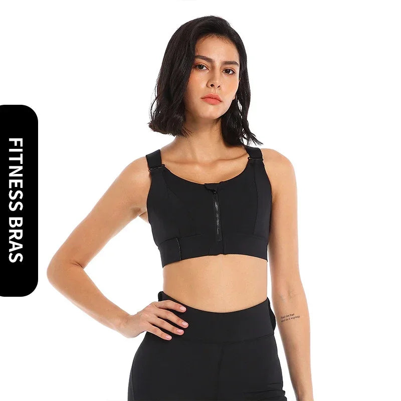 Adjustable Polyester Supportive Sports Bra | OWNLUXE