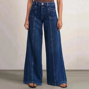 Deep Wide-Leg Denim Pants | OWNLUXE