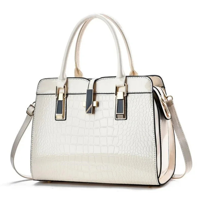 Large Capacity Square Tote Bag - Casual PU Leather Shoulder Bag | OWNLUXE