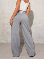 Printed Relaxed-Fit Wide-Leg Pants | OWNLUXE