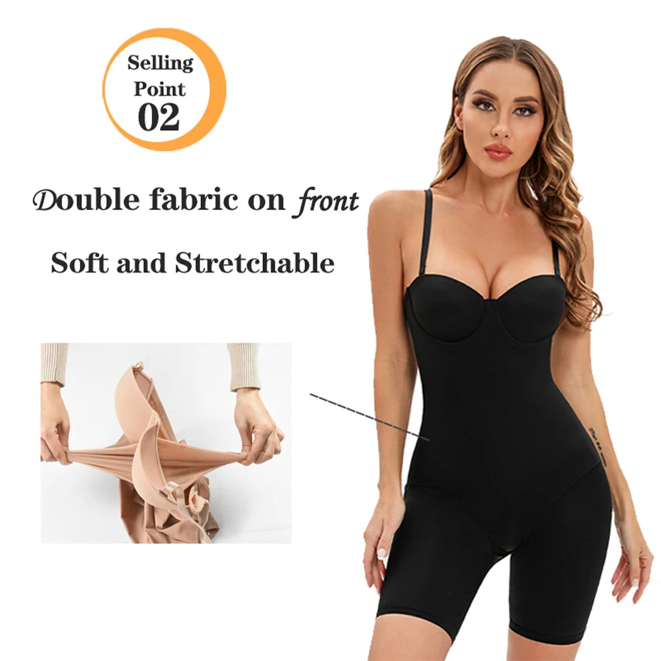 Medium Control Underwire Bodysuit Shaper with Cups