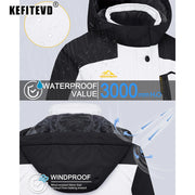 Women's Windproof Fleece-Lined Winter Jacket