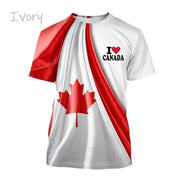 I Love Canada Flag Graphic T Shirt For Men Clothing T-Shirt | OWNLUXE