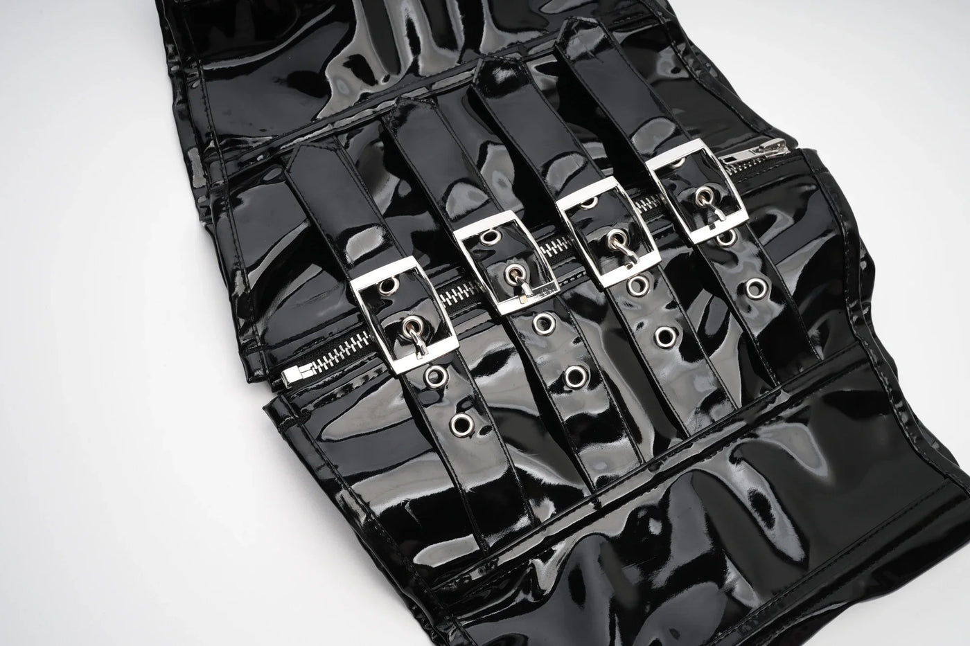 Underbust Extended-Size Shiny Faux Leather Waist Trainer | OWNLUXE