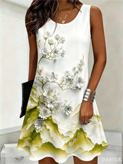 Mini Sleeveless Floral Print Dress | OWNLUXE