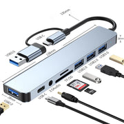 FlexPort 8 USB‑C Hub – 8‑in‑2 Media Docking Station