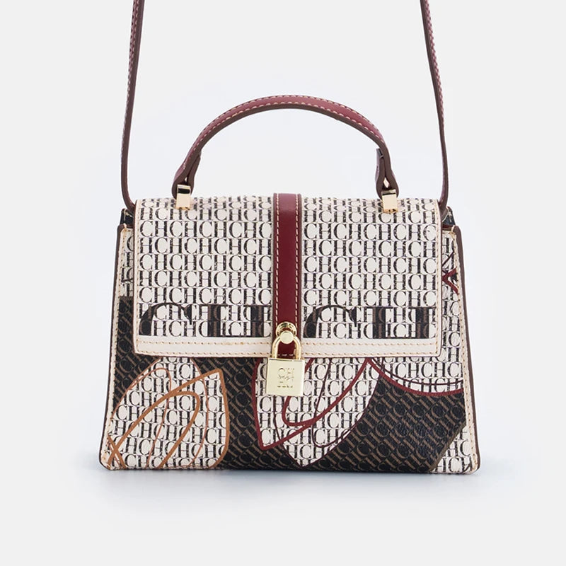 CH Exquisite Fashionable Handbag – Light Luxury Brand with Lock Design Crossbody