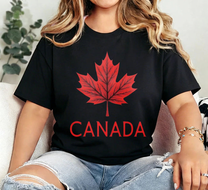 Canada Maple Leaf T-Shirt – Unisex Cotton Pride Tee | OWNLUXE