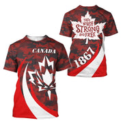 Canada Flag Camo Skull Graphic Tee – Military Street Style | OWNLUXE