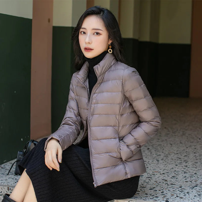 Women Spring Jacket Fashion Short Ultra Lightweight | OWNLUXE