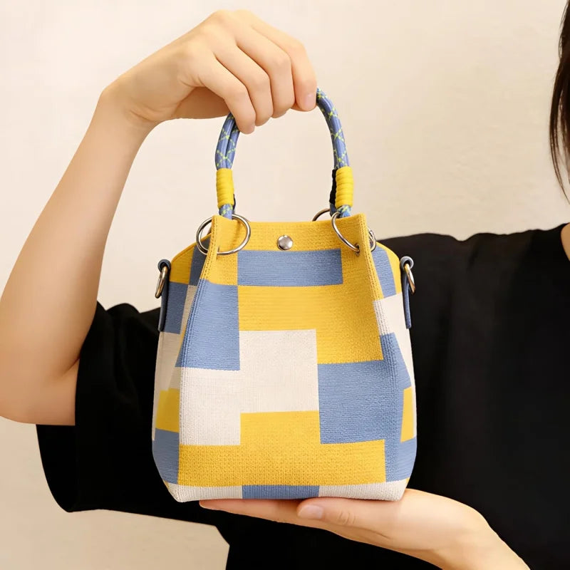 Knit Mini Bucket Bag | OWNLUXE