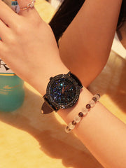 Leather Strap Quartz Watch - Minimalist Water-Resistant Wristwatch