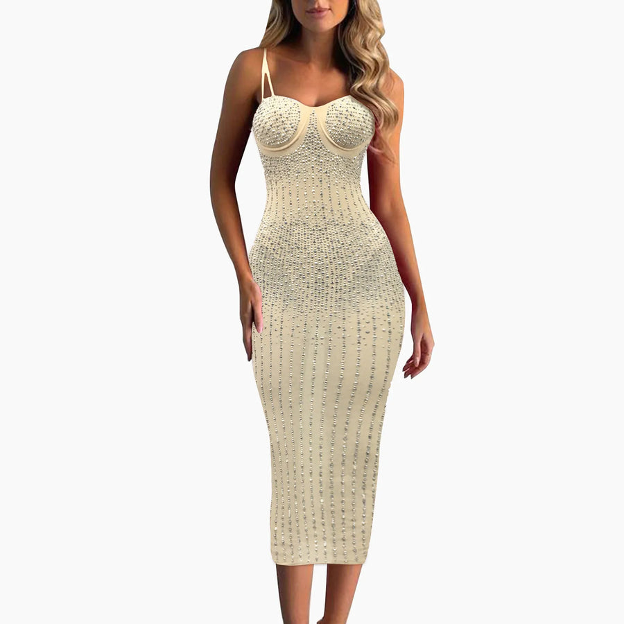 Women's Spaghetti Strap Corset Bodycon Dress | OWNLUXE