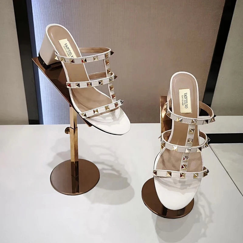 Women's Leather Heels (White Matte) – Shop at OWNLUXE
