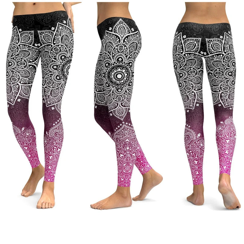 Women’s Ankle-Length Yoga Pants with Elastic Waist