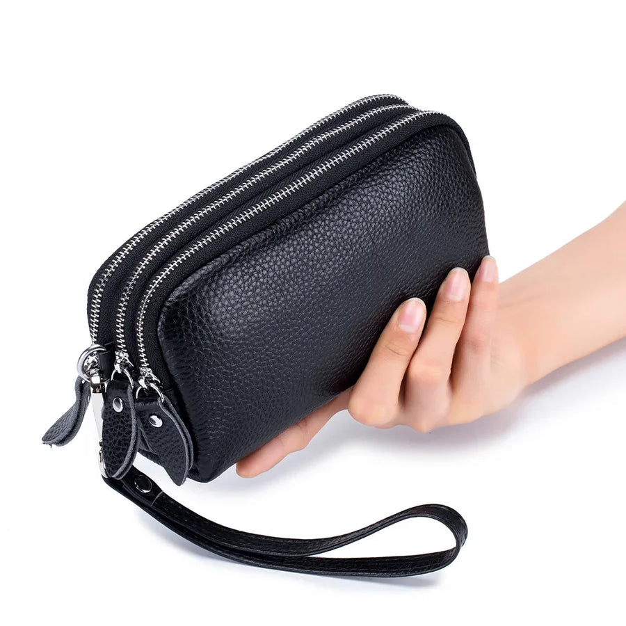 Spacious Genuine Leather Long Wallet | OWNLUXE