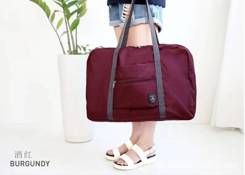 Nylon Travel Bag – Lightweight Soft Weekender Duffle that Packs Flat