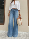 Women's High-Waist Wide Leg Denim Pants | OWNLUXE