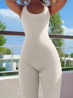 Load image into Gallery viewer, Shapewear Jumpsuit for Women – Ribbed Sleeveless Yoga Romper
