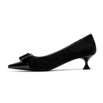 Load image into Gallery viewer, High-Heeled Shoes Elegant Fashion Female Commuting Low Heeled Shoes British Style Patchwork Design Lady Pointed Shoes
