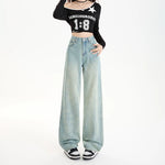 Load image into Gallery viewer, Vintage-Washed High-Waisted Jeans – Bold, Baggy &amp; On-Trend | Jean Taille Haute Délavé – Ample, Audacieux et Tendance
