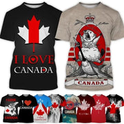 3d Print I Love Canada Graphic Tshirt For Men Casual T-Shirt | OWNLUXE