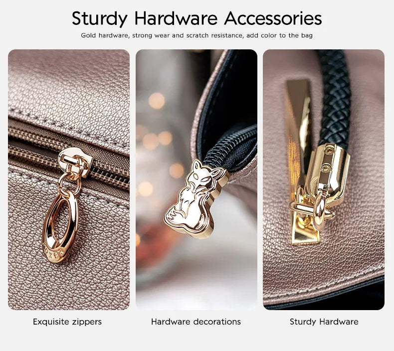 Designer Luxury Large Capacity Zipper Top-Handle Bags