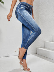 Denim Pocket Tummy-Control Yoga Leggings | OWNLUXE