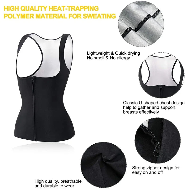 Women’s Sauna Sweat Vest Waist Trainer Shapewear Tank