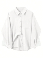 Plus-Size Long-Sleeve Extended-Size Blouse | OWNLUXE