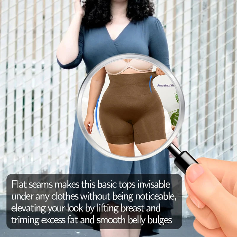 High-Waisted Tummy Control Shapewear Shorts - Body Shaper