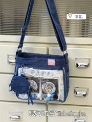 Harajuku Denim Transparent Ita Crossbody Bag – Shop at OWNLUXE