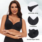 Women's Seamless Plus-Size Bra (Black) – Shop at OWNLUXE
