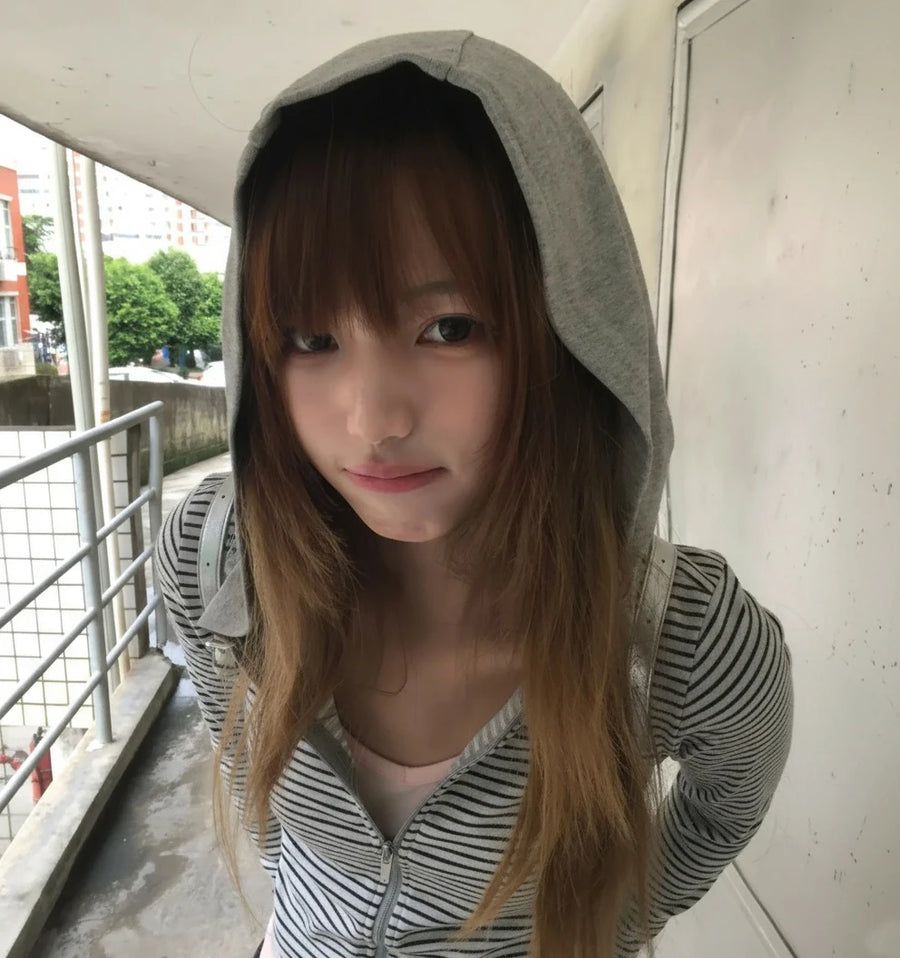 Women's Long-Sleeve Striped Hoodie | OWNLUXE