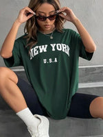 Load image into Gallery viewer, Plus Size Cotton Print Tee – Loose Fit Summer Top | T-shirt Imprimé en Coton Grande Taille – Haut Estival Coupe Ample
