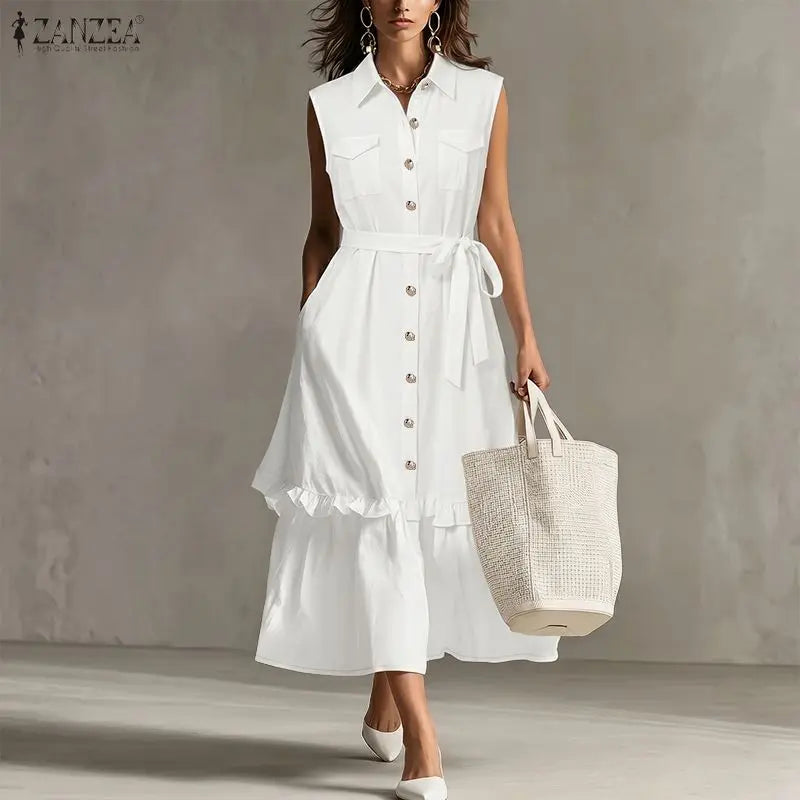 Sleeveless A-Line Dress | OWNLUXE