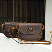 Johnature Crazy Horse Leather Crossbody Bag - Retro Cowhide | OWNLUXE