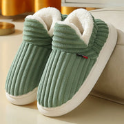 Evshine Winter Fur Plush Slippers – Soft Sole Home Shoes